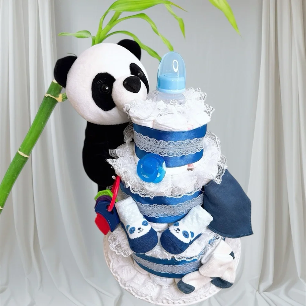 Panda Themed Diaper Cake, Baby Shower Gift